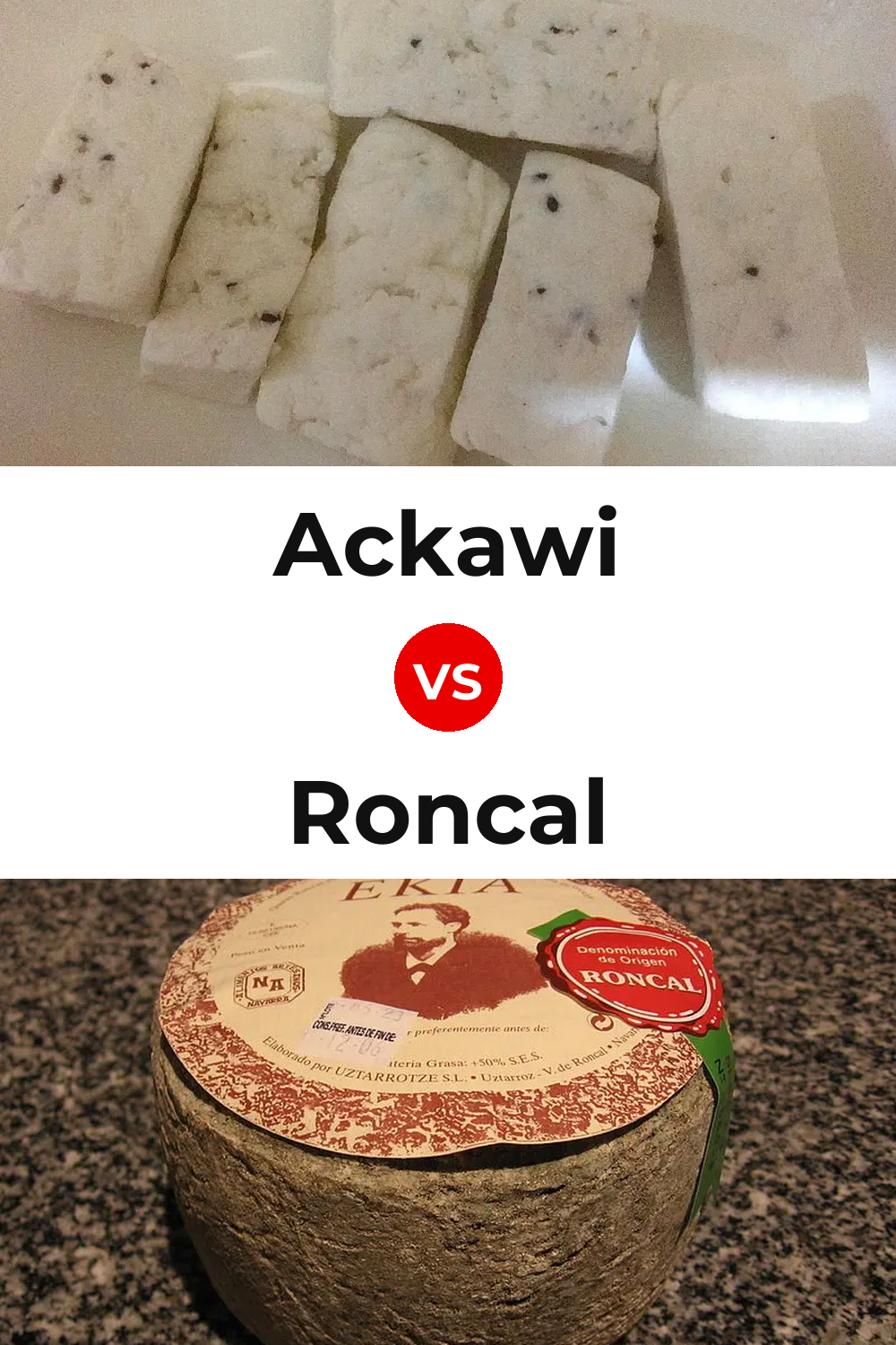 Ackawi Cheese vs Roncal Cheese Pinterest comparison