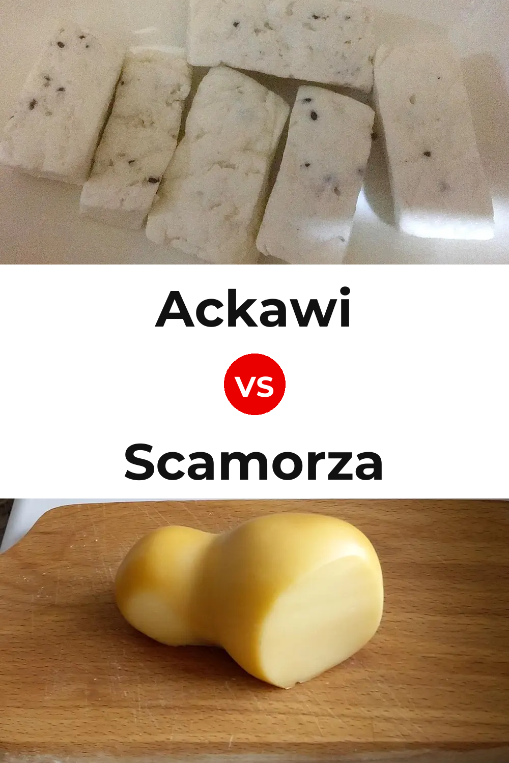 Ackawi Cheese vs Scamorza Cheese Pinterest comparison