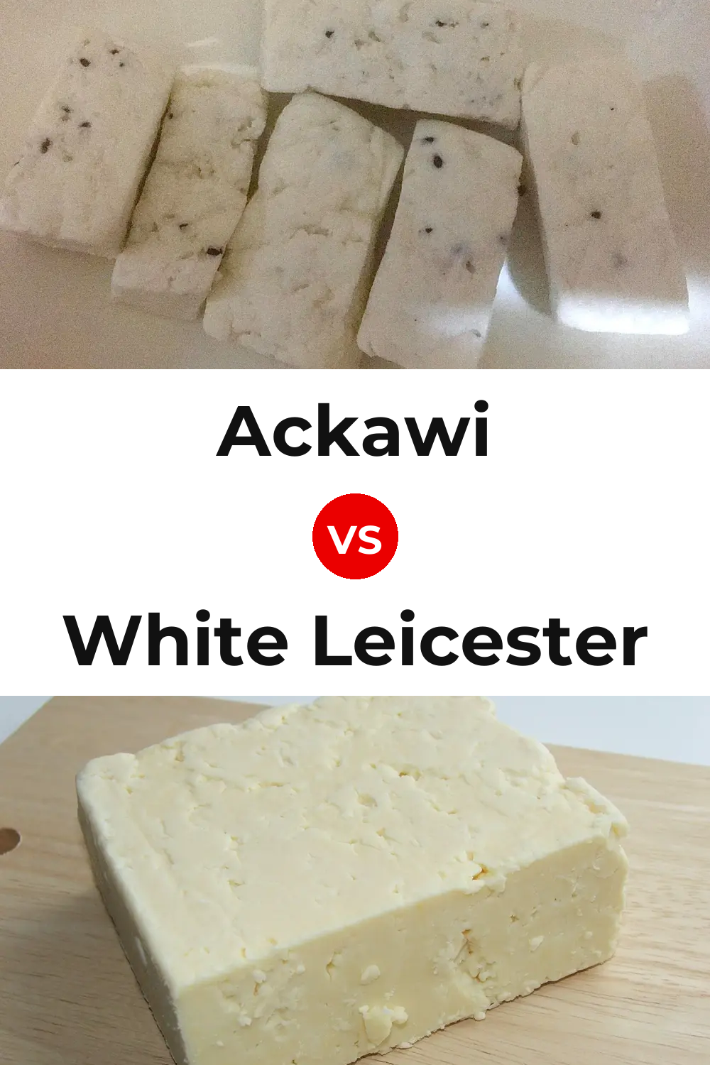 Ackawi Cheese vs White Leicester Cheese Pinterest comparison