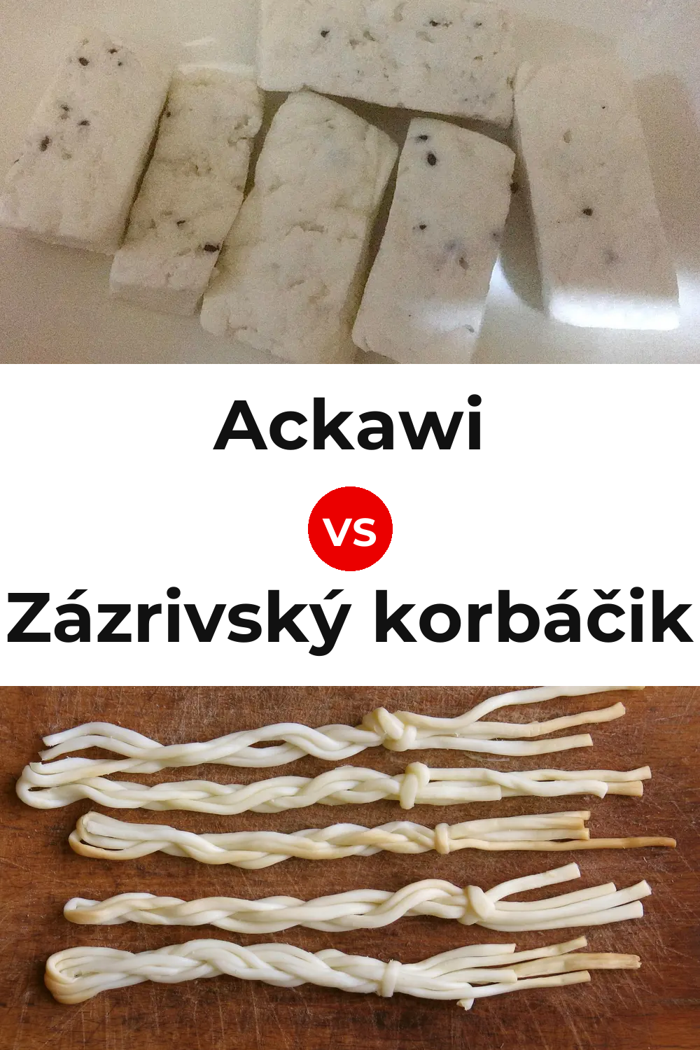 Ackawi Cheese vs Zázrivský korbáčik Cheese Pinterest comparison