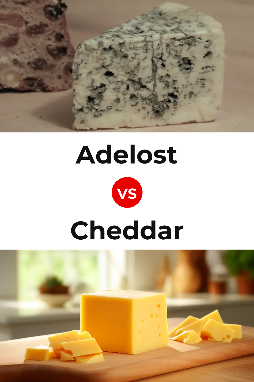 Adelost Cheese vs Cheddar Cheese Pinterest comparison