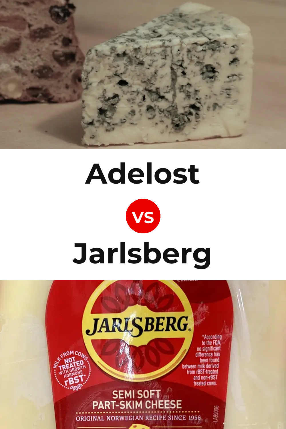 Adelost Cheese vs Jarlsberg Cheese Pinterest comparison