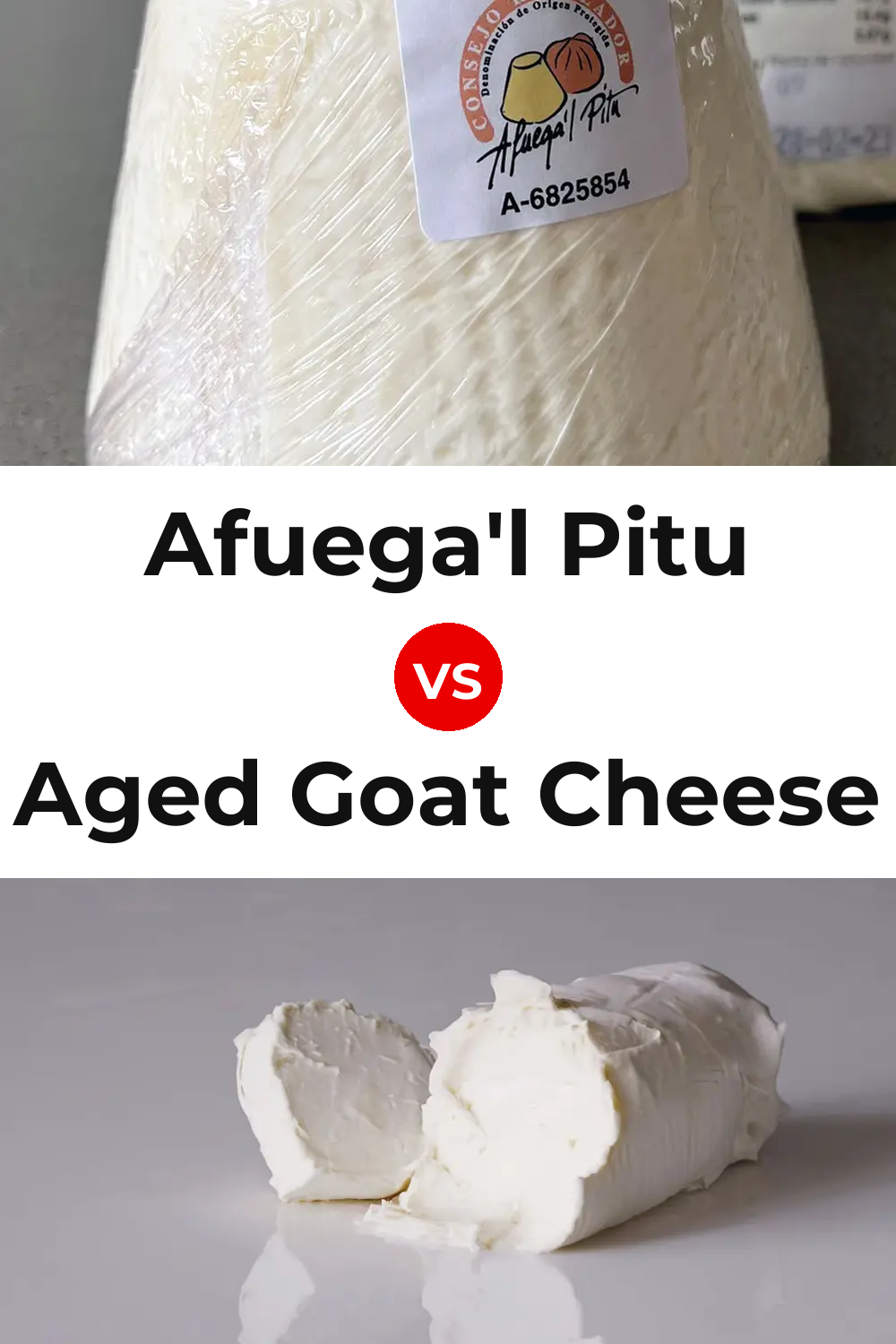 Afuega'l Pitu Cheese vs Aged Goat Cheese Pinterest comparison