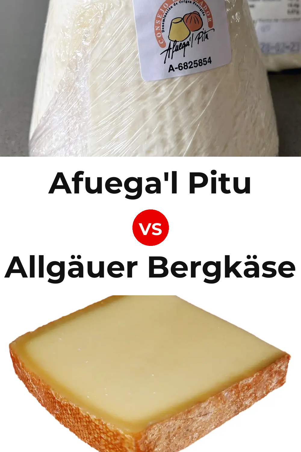 Afuega'l Pitu Cheese vs Allgäuer Bergkäse Cheese Pinterest comparison