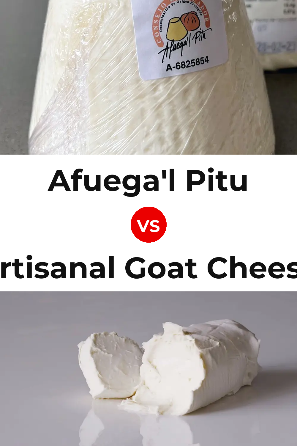 Afuega'l Pitu Cheese vs Artisanal Goat Cheese Pinterest comparison