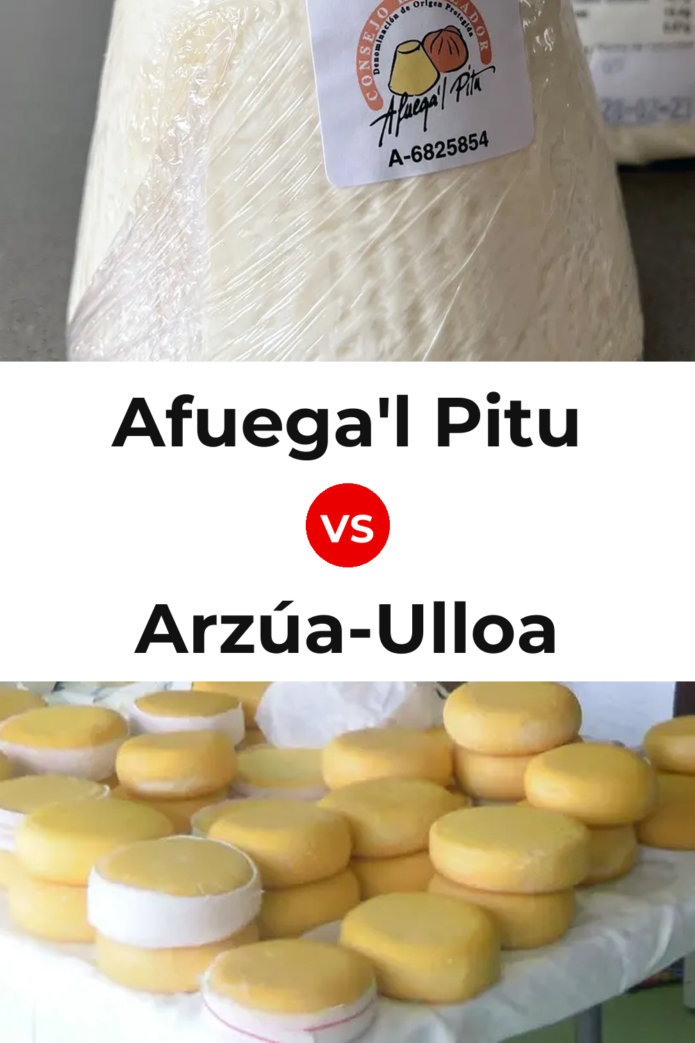 Afuega'l Pitu Cheese vs Arzúa-Ulloa Cheese Pinterest comparison