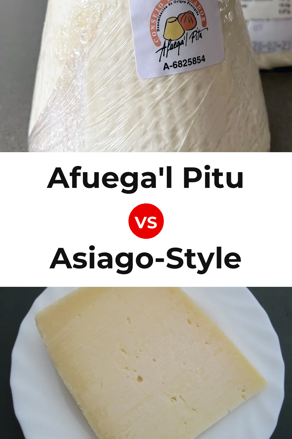 Afuega'l Pitu Cheese vs Asiago-Style Cheese Pinterest comparison