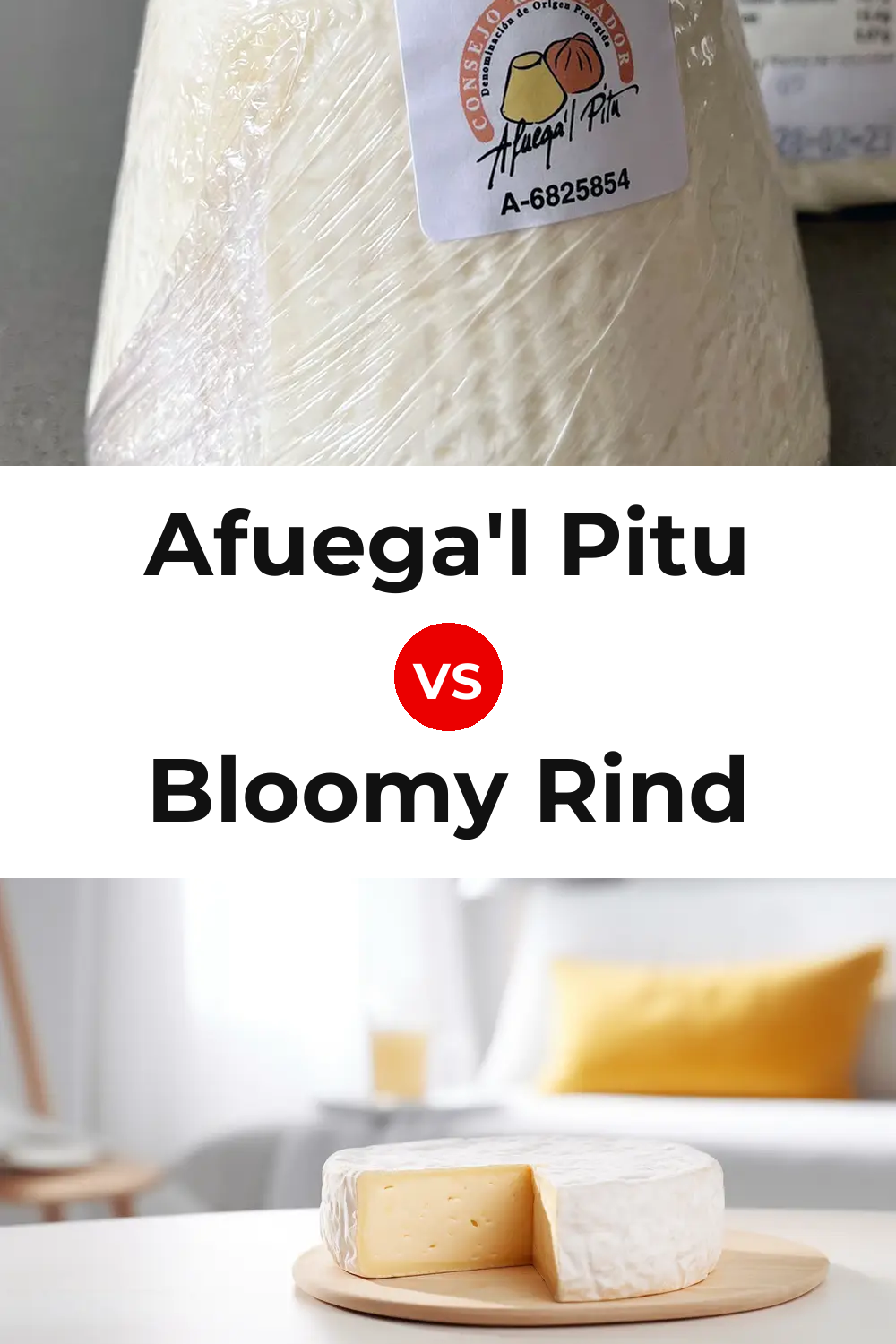 Afuega'l Pitu Cheese vs Bloomy Rind Cheese Pinterest comparison