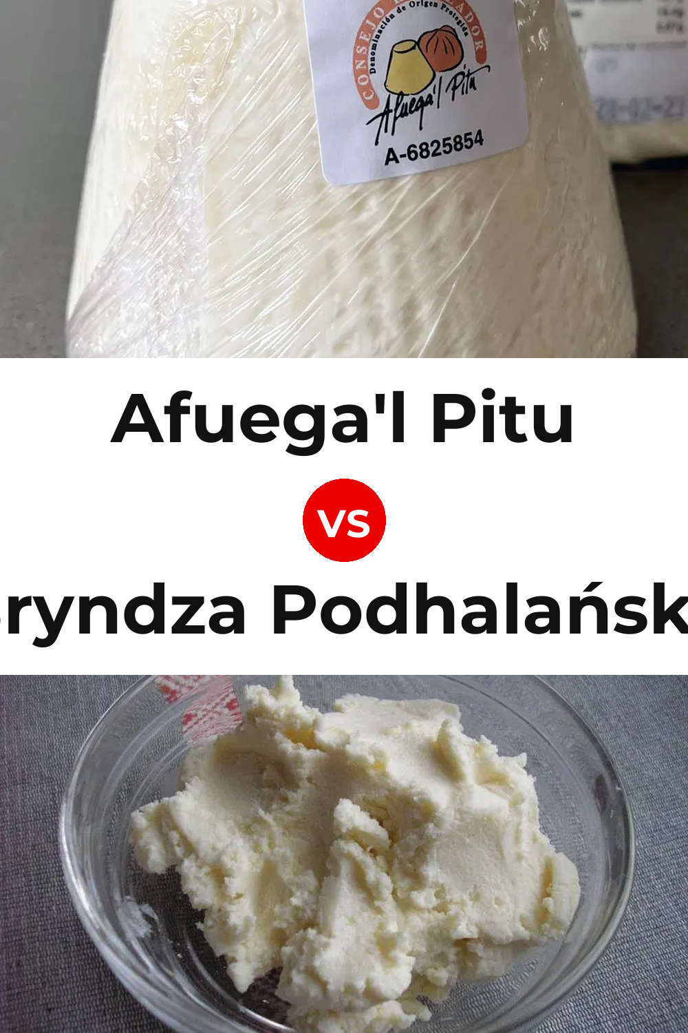 Afuega'l Pitu Cheese vs Bryndza Podhalańska Cheese Pinterest comparison