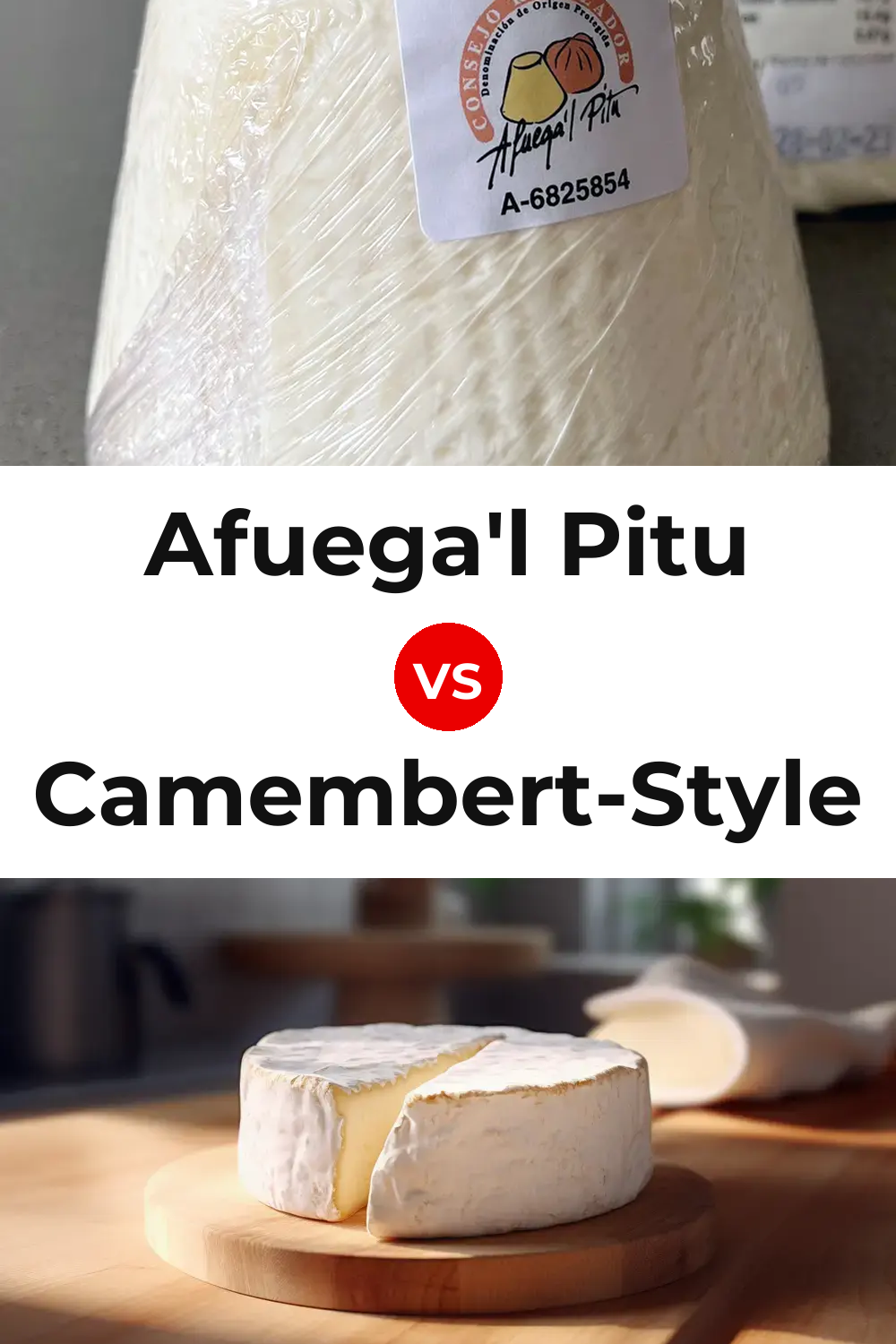 Afuega'l Pitu Cheese vs Camembert-Style Cheese Pinterest comparison