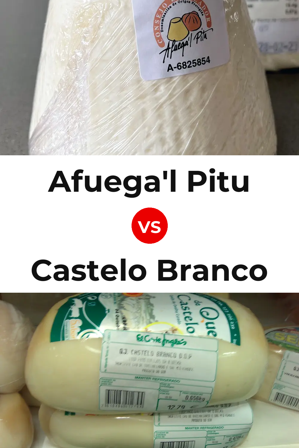 Afuega'l Pitu Cheese vs Castelo Branco Cheese Pinterest comparison