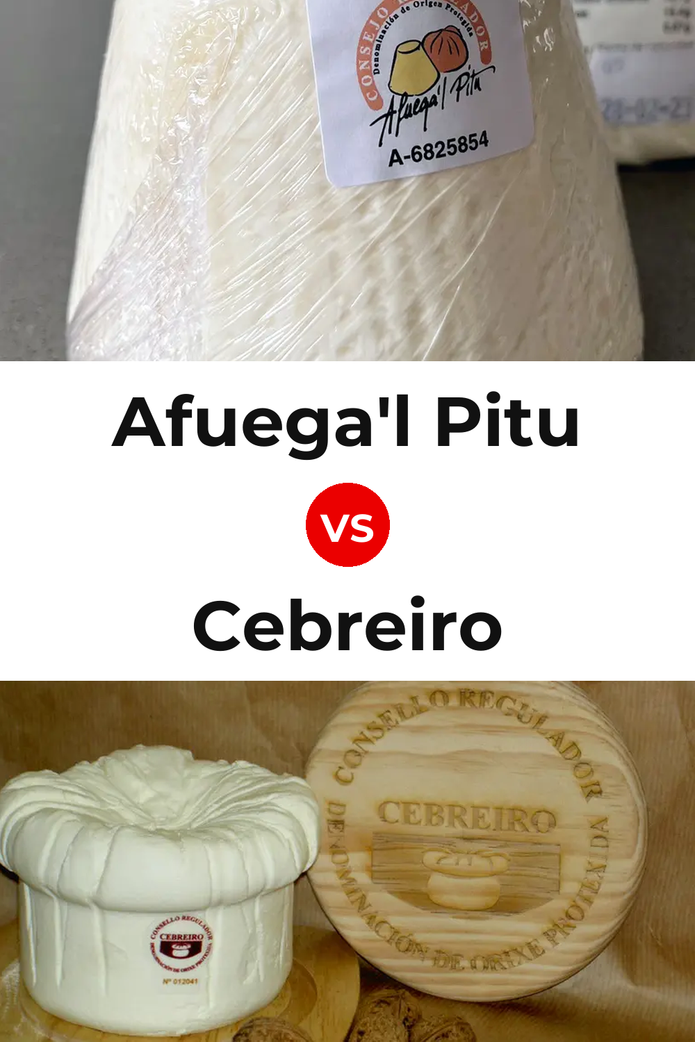 Afuega'l Pitu Cheese vs Cebreiro Cheese Pinterest comparison