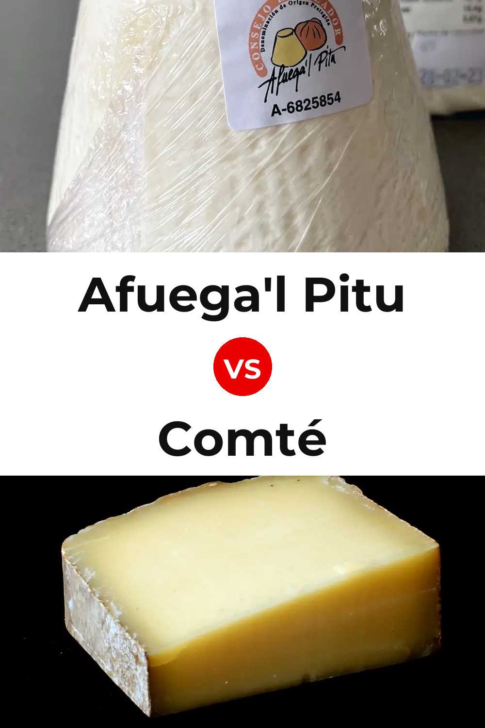 Afuega'l Pitu Cheese vs Comté Cheese Pinterest comparison