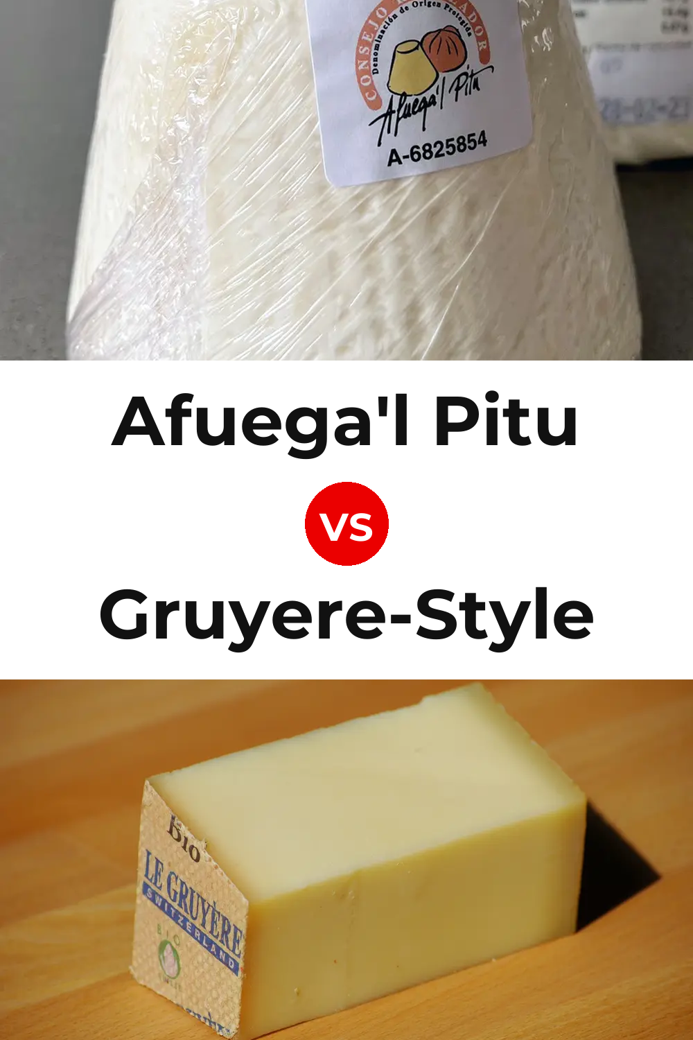 Afuega'l Pitu Cheese vs Gruyere-Style Cheese Pinterest comparison