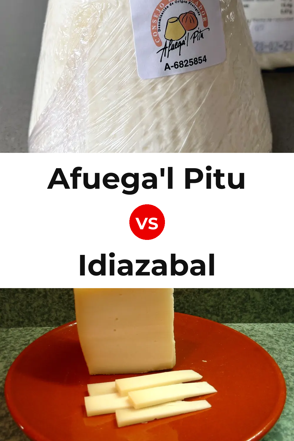 Afuega'l Pitu Cheese vs Idiazabal Cheese Pinterest comparison