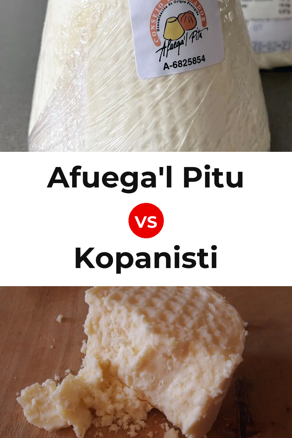 Afuega'l Pitu Cheese vs Kopanisti Cheese Pinterest comparison