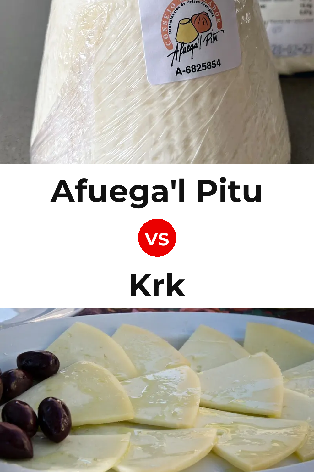 Afuega'l Pitu Cheese vs Krk Cheese Pinterest comparison