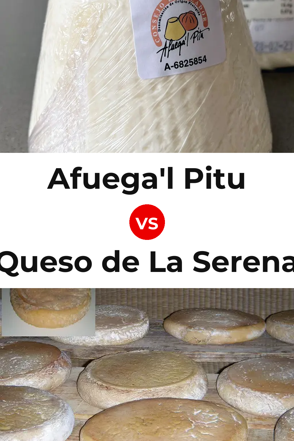 Afuega'l Pitu Cheese vs Queso de La Serena Pinterest comparison