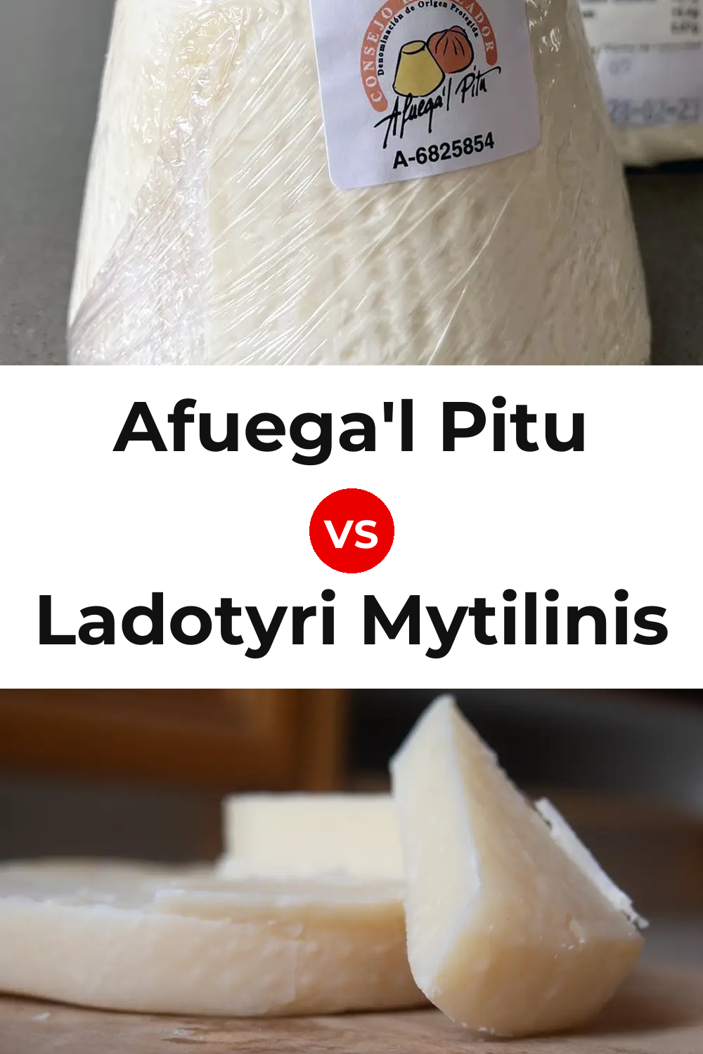 Afuega'l Pitu Cheese vs Ladotyri Mytilinis Cheese Pinterest comparison