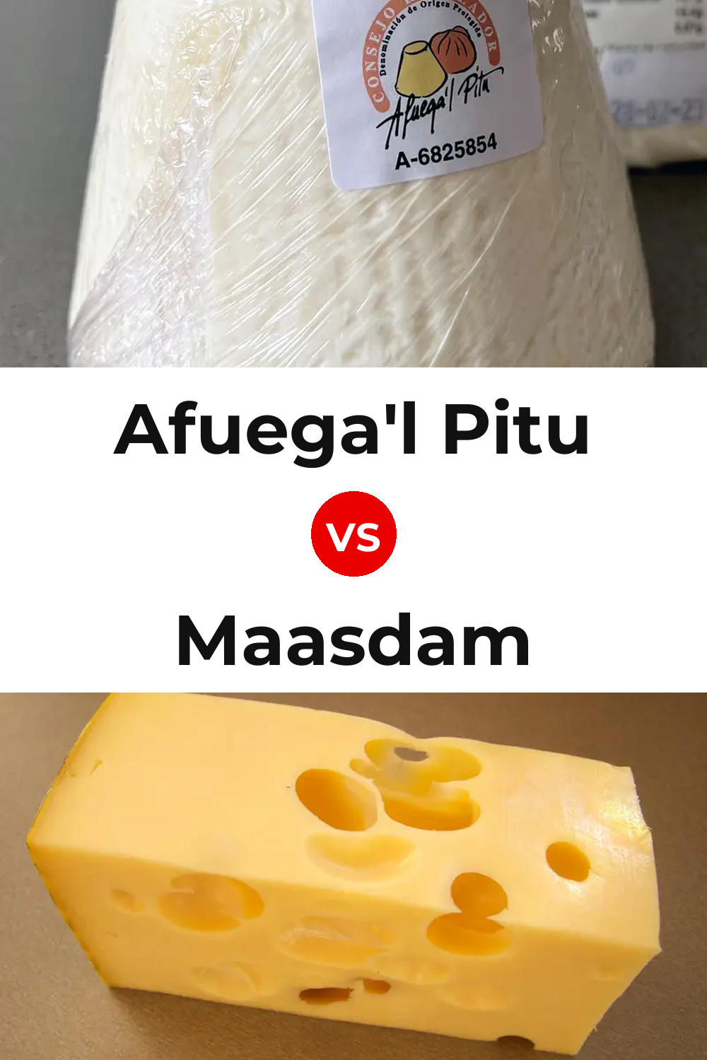 Afuega'l Pitu Cheese vs Maasdam Cheese Pinterest comparison