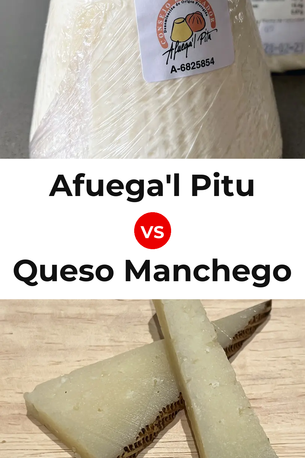 Afuega'l Pitu Cheese vs Queso Manchego Pinterest comparison