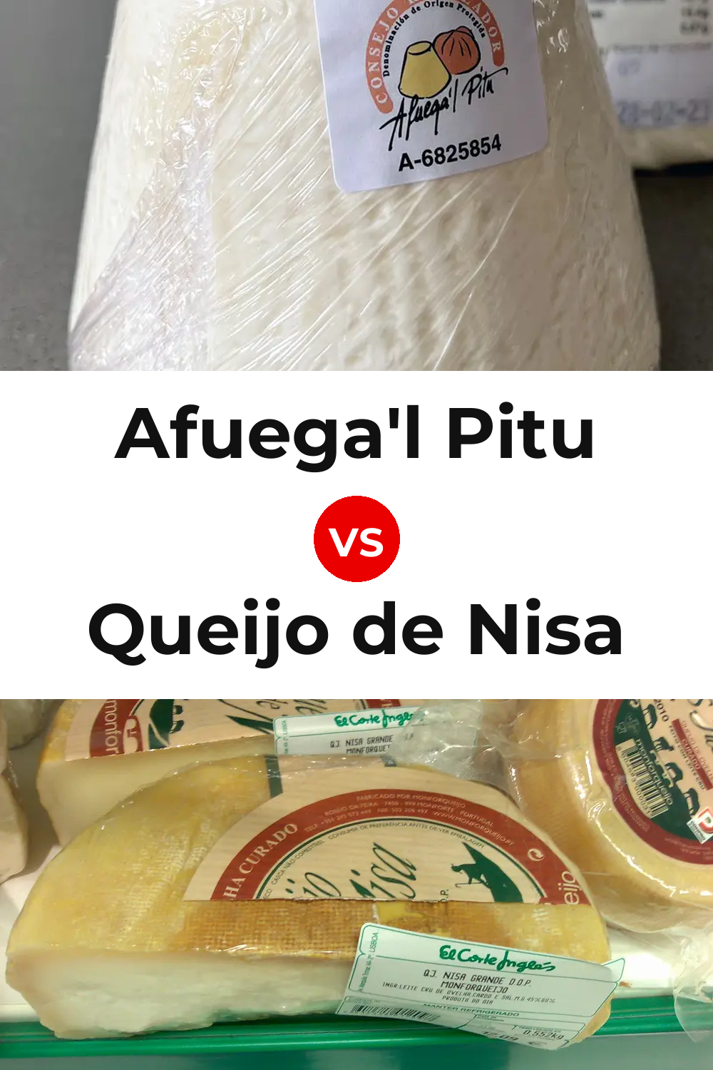 Afuega'l Pitu Cheese vs Queijo de Nisa Pinterest comparison
