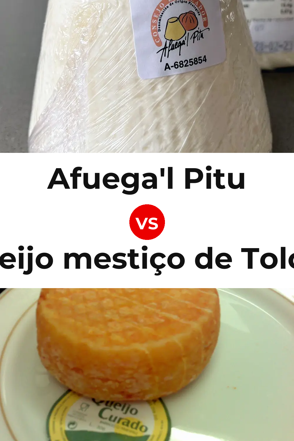 Afuega'l Pitu Cheese vs Queijo mestiço de Tolosa Pinterest comparison