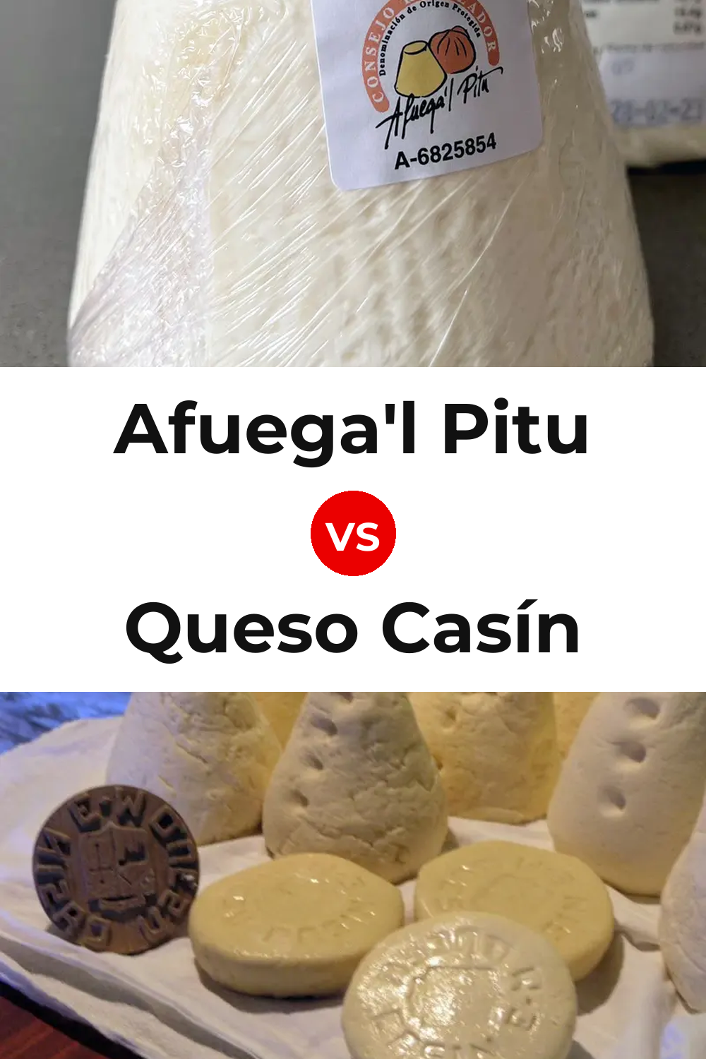 Afuega'l Pitu Cheese vs Queso Casín Pinterest comparison