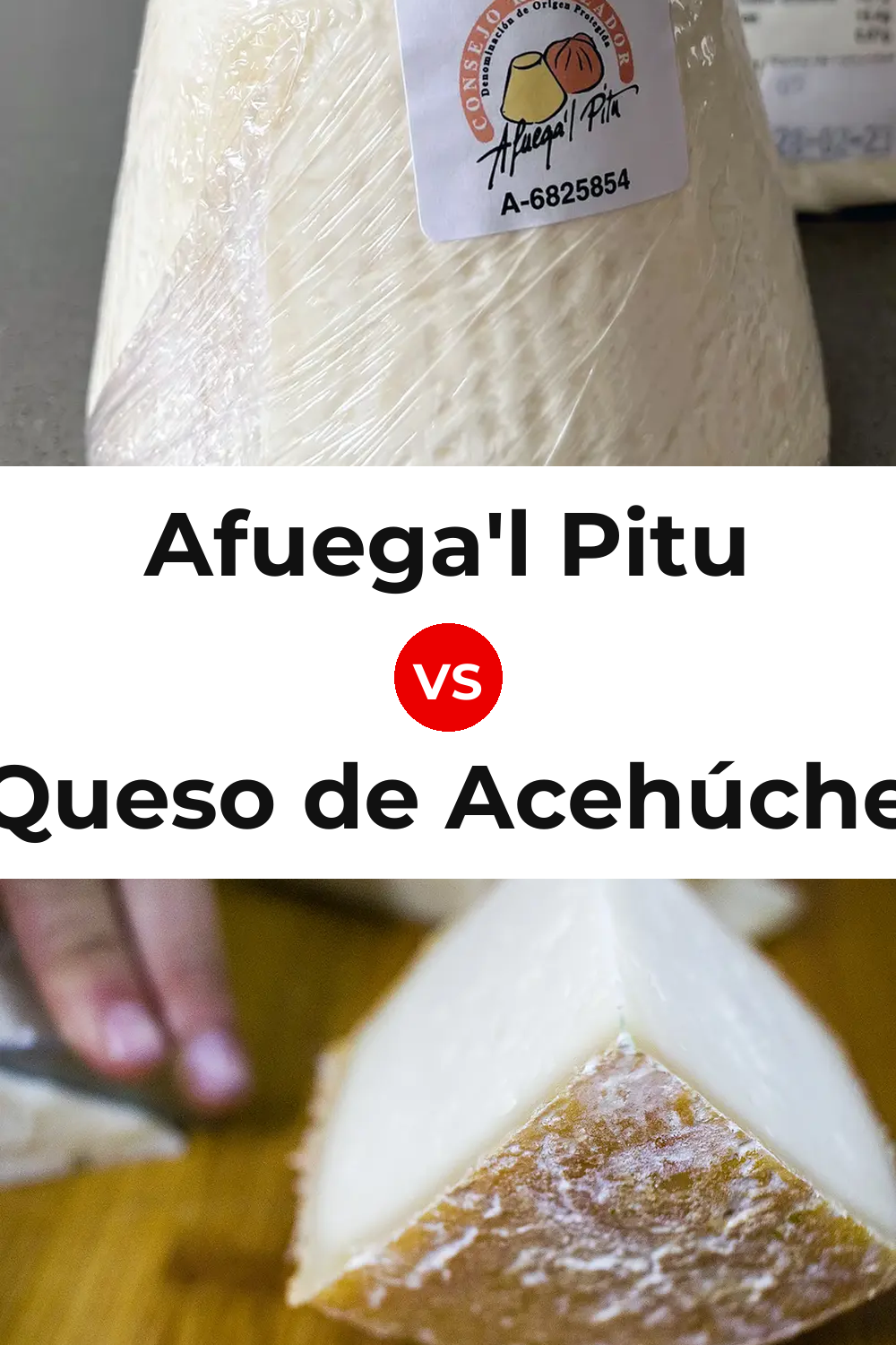 Afuega'l Pitu Cheese vs Queso de Acehúche Pinterest comparison