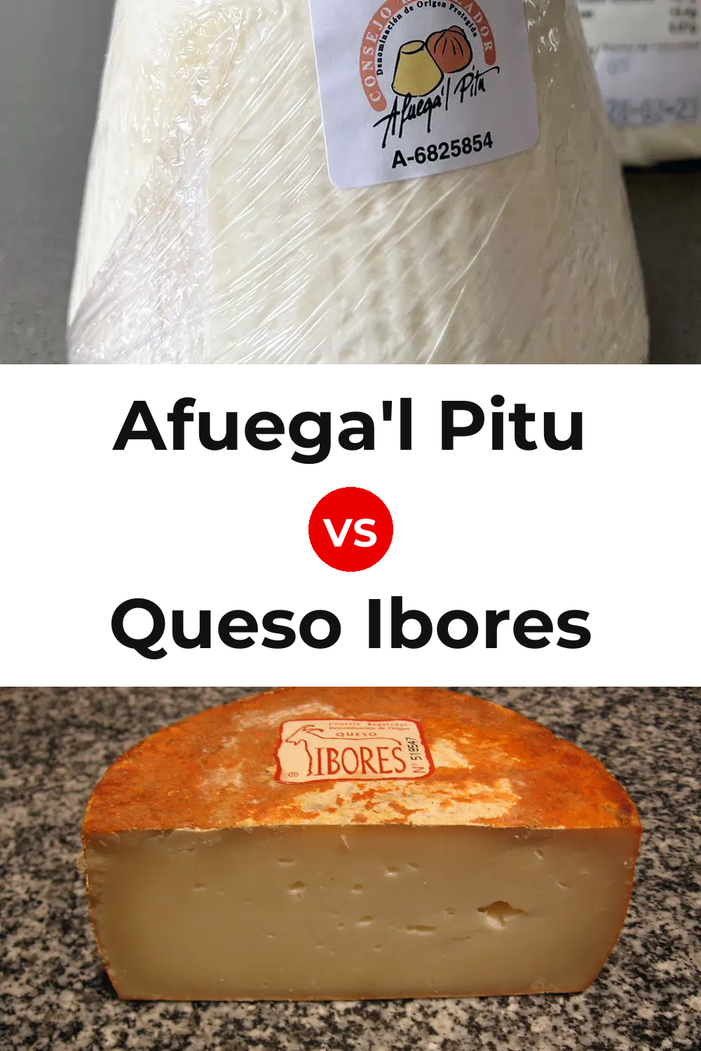 Afuega'l Pitu Cheese vs Queso Ibores Pinterest comparison