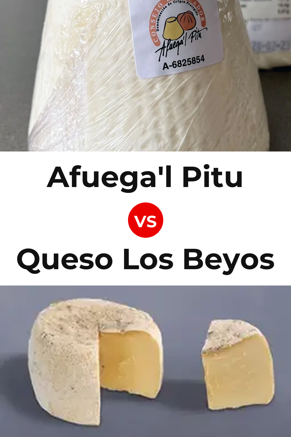 Afuega'l Pitu Cheese vs Queso Los Beyos Pinterest comparison