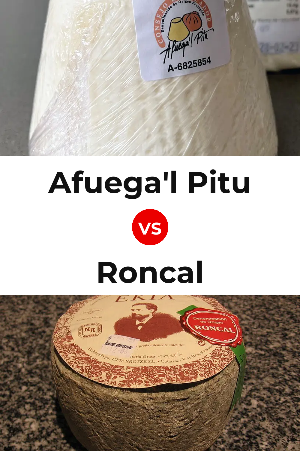 Afuega'l Pitu Cheese vs Roncal Cheese Pinterest comparison