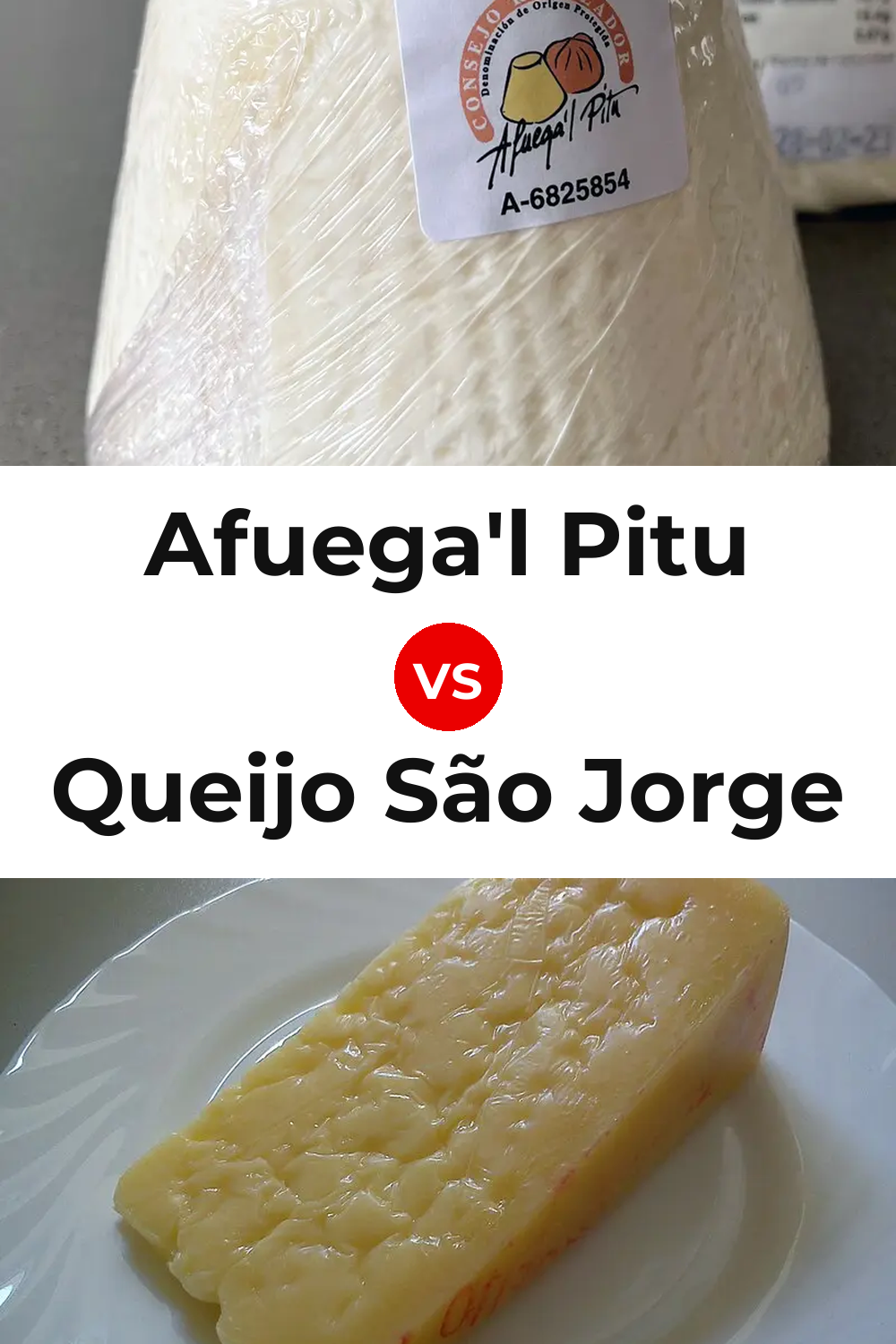 Afuega'l Pitu Cheese vs Queijo São Jorge Pinterest comparison