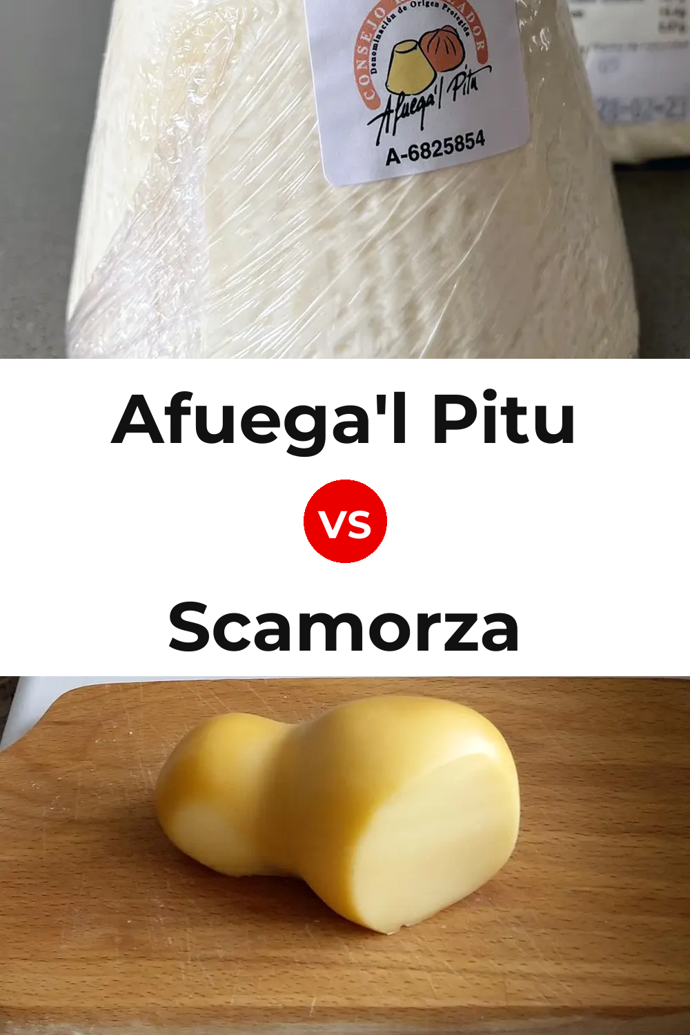 Afuega'l Pitu Cheese vs Scamorza Cheese Pinterest comparison