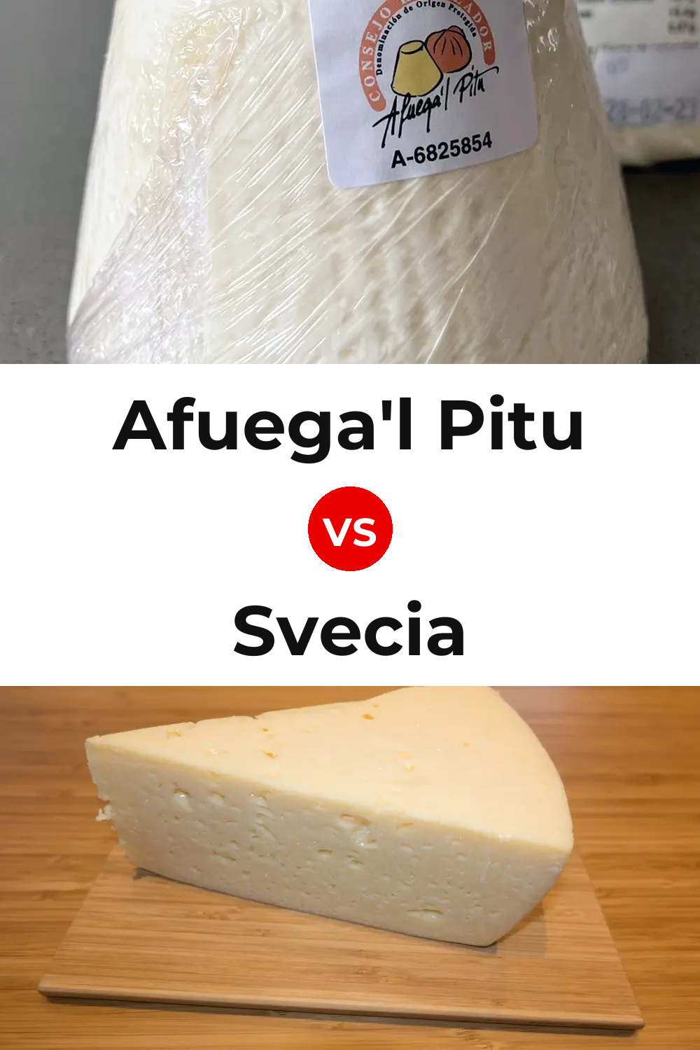 Afuega'l Pitu Cheese vs Svecia Cheese Pinterest comparison