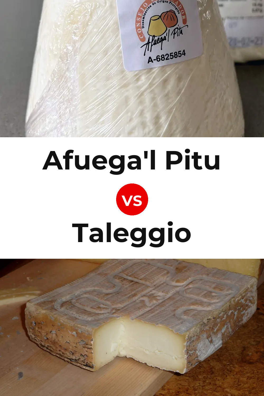 Afuega'l Pitu Cheese vs Taleggio Cheese Pinterest comparison