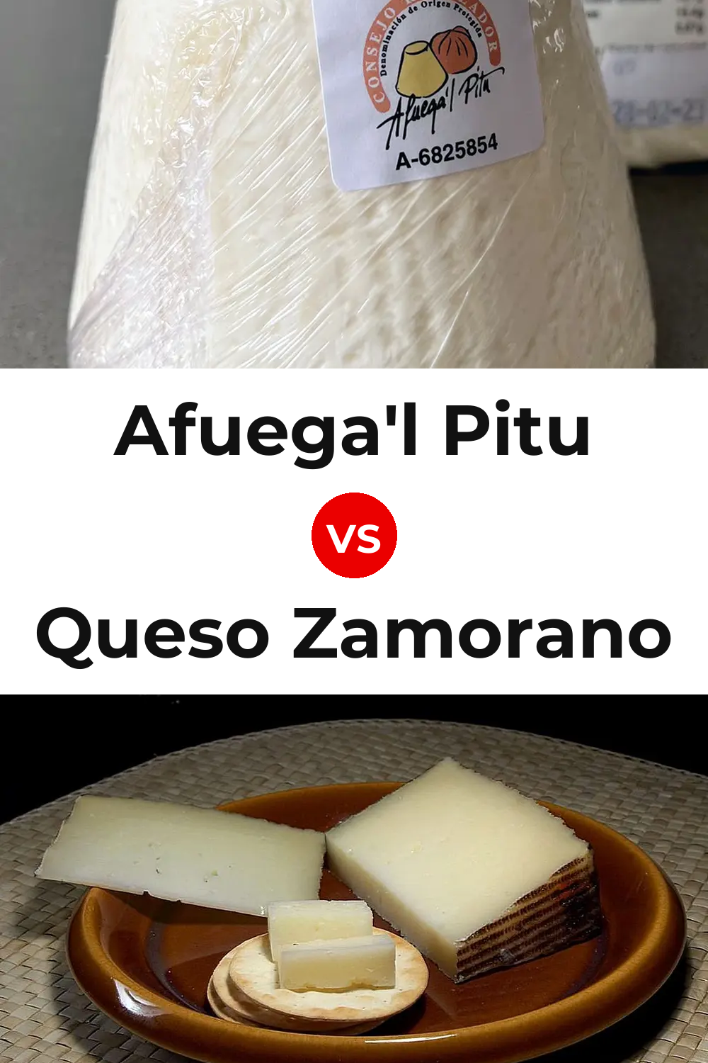 Afuega'l Pitu Cheese vs Queso Zamorano Pinterest comparison