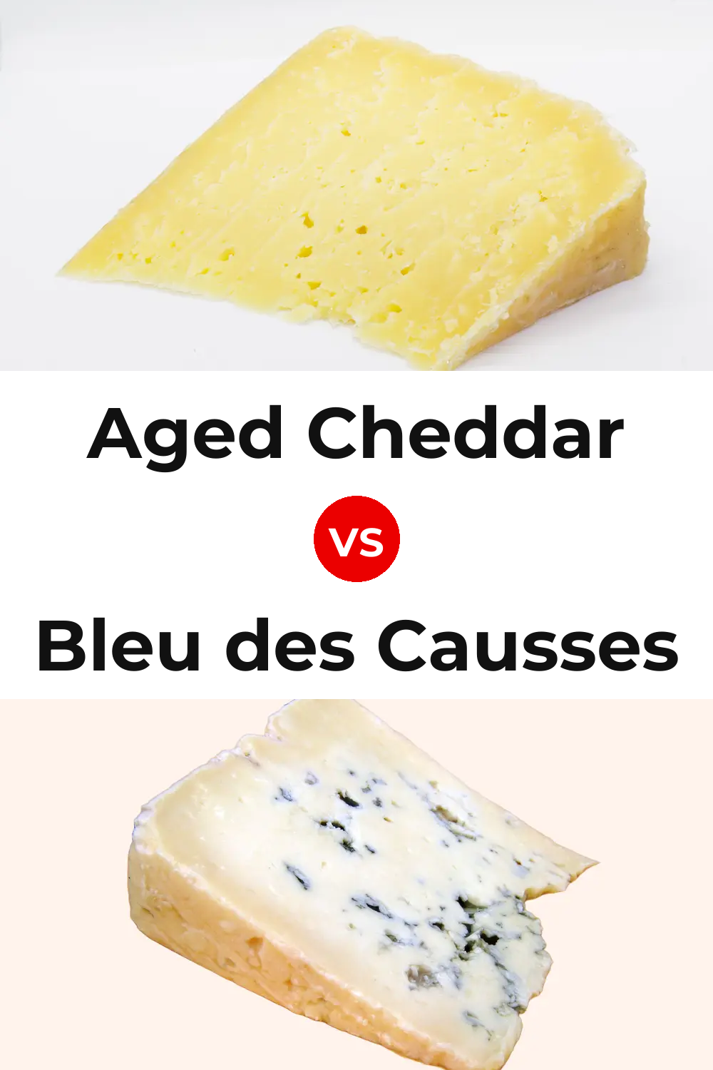 Aged Cheddar Cheese vs Bleu des Causses Cheese Pinterest comparison