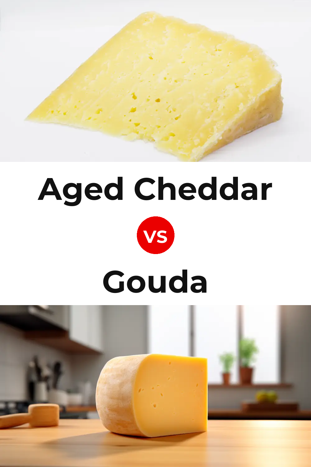Aged Cheddar Cheese vs Gouda Cheese Pinterest comparison