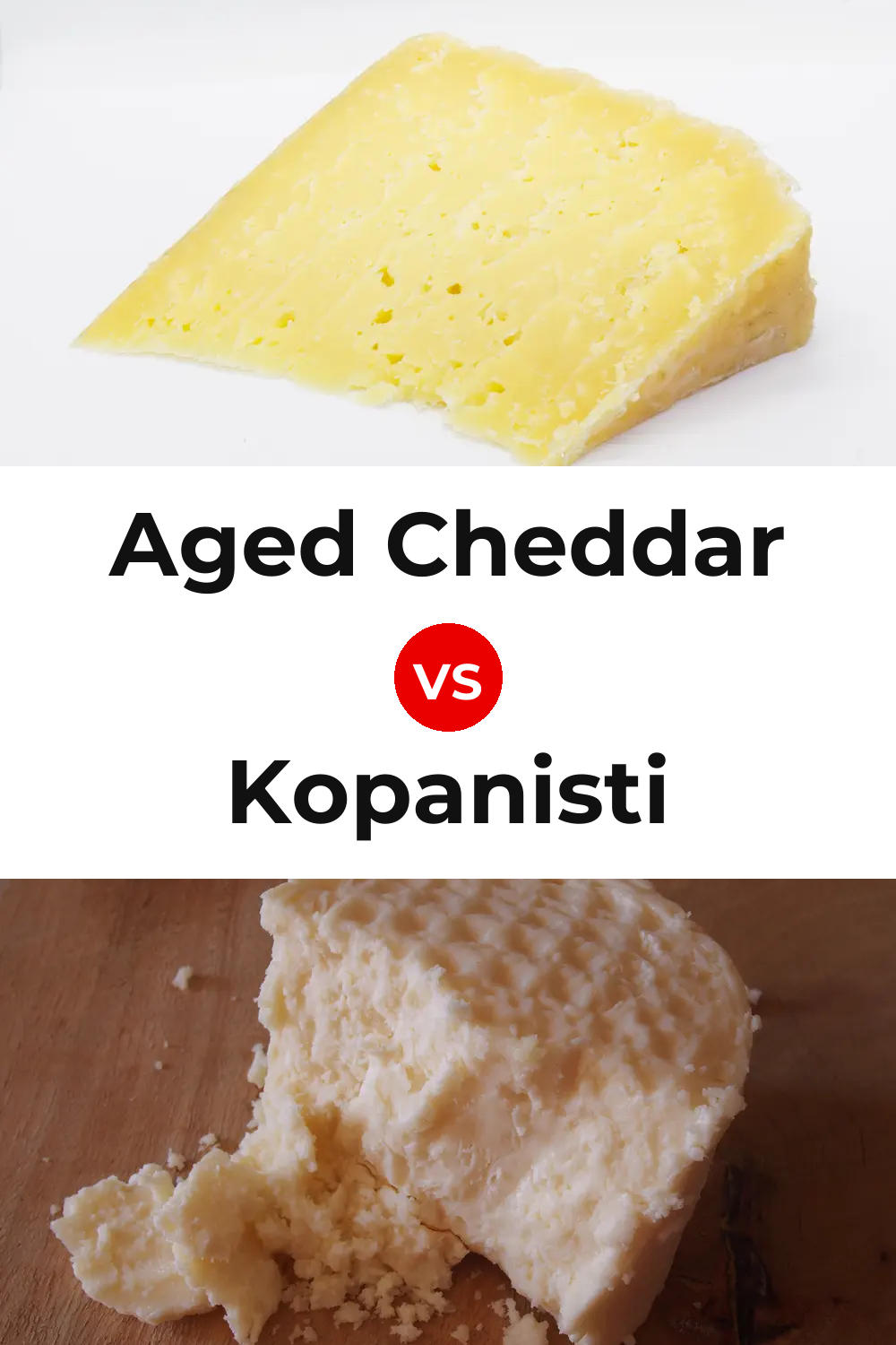 Aged Cheddar Cheese vs Kopanisti Cheese Pinterest comparison