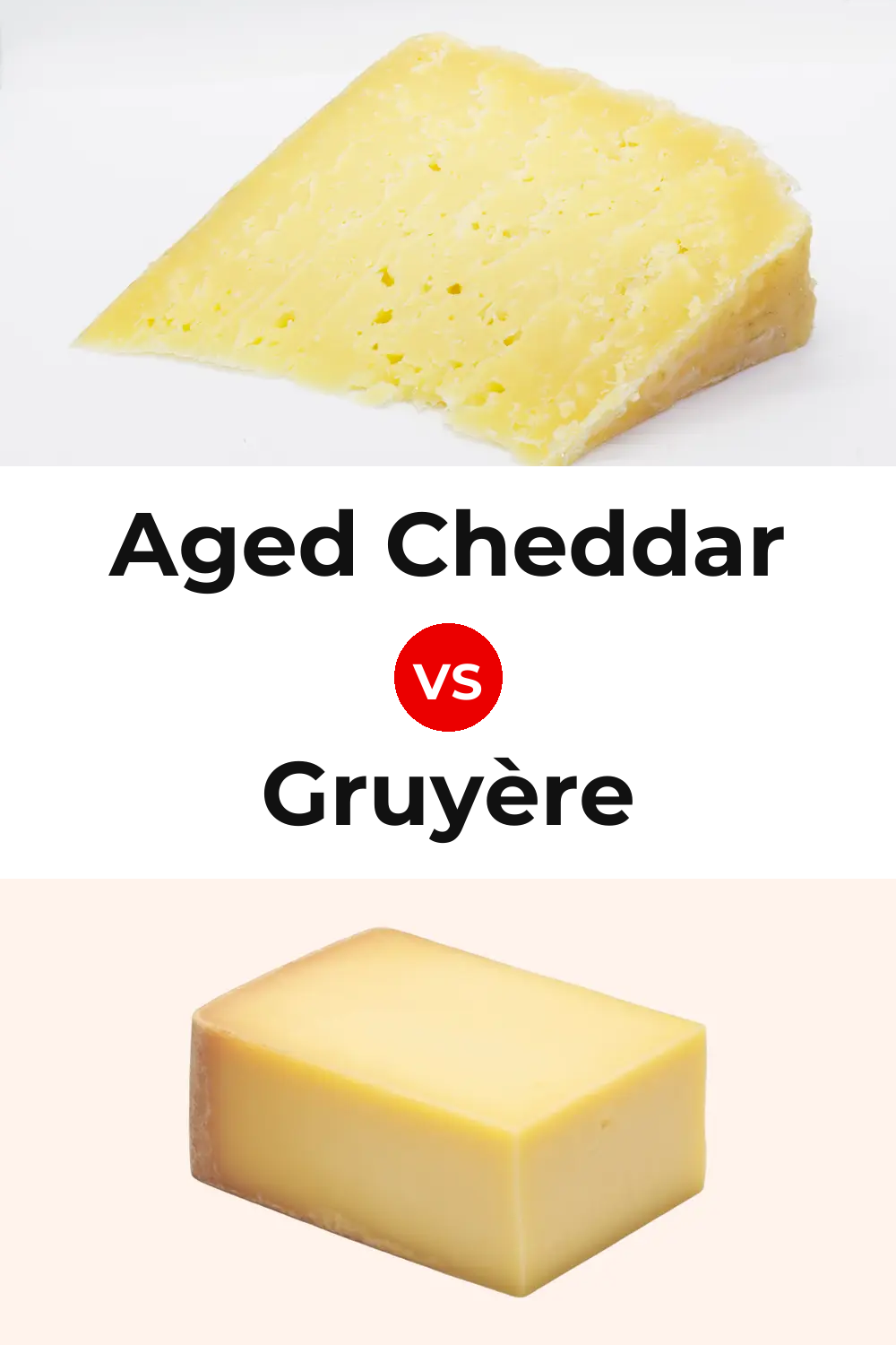 Aged Cheddar Cheese vs Gruyère Cheese Pinterest comparison