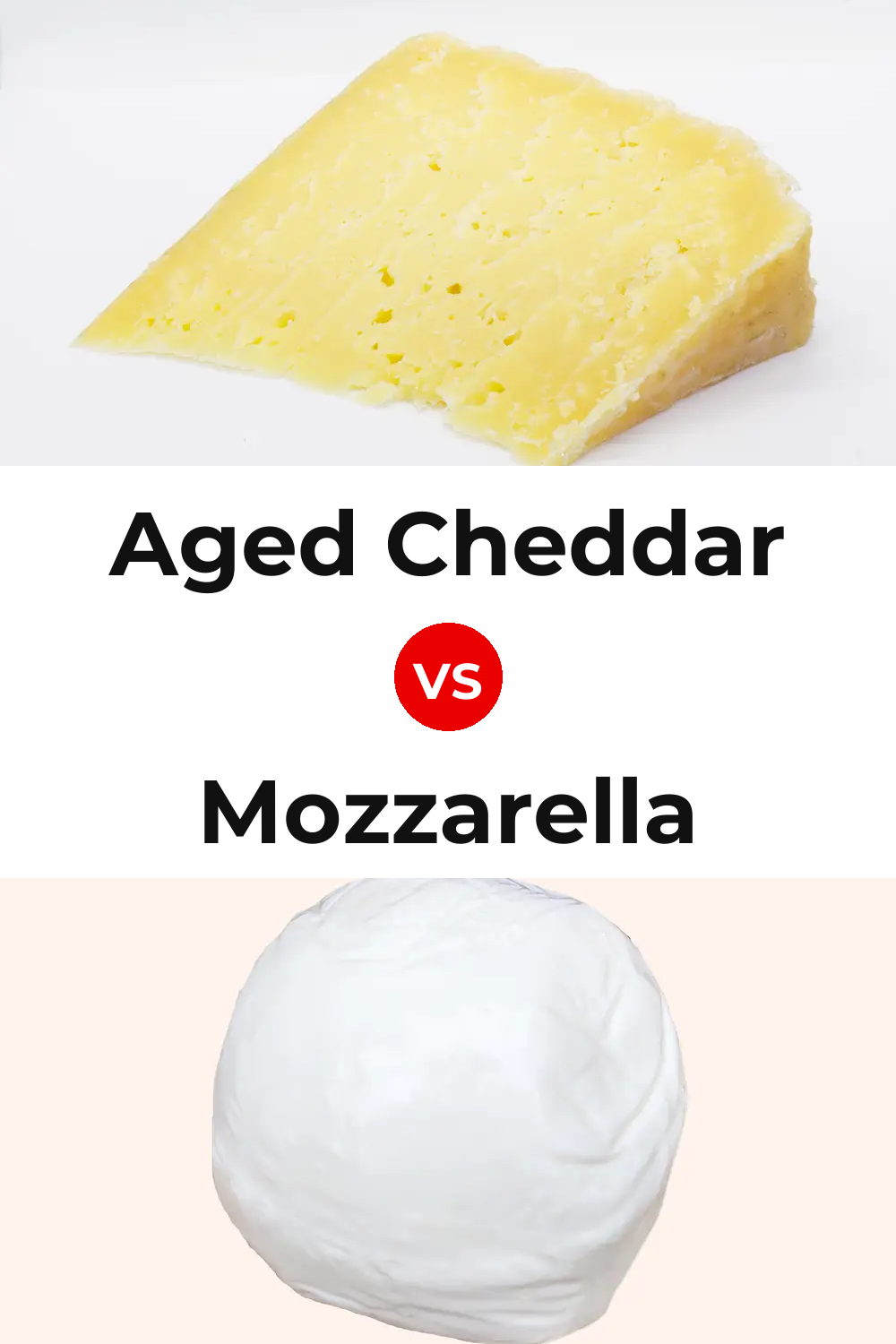 Aged Cheddar Cheese vs Mozzarella Cheese Pinterest comparison