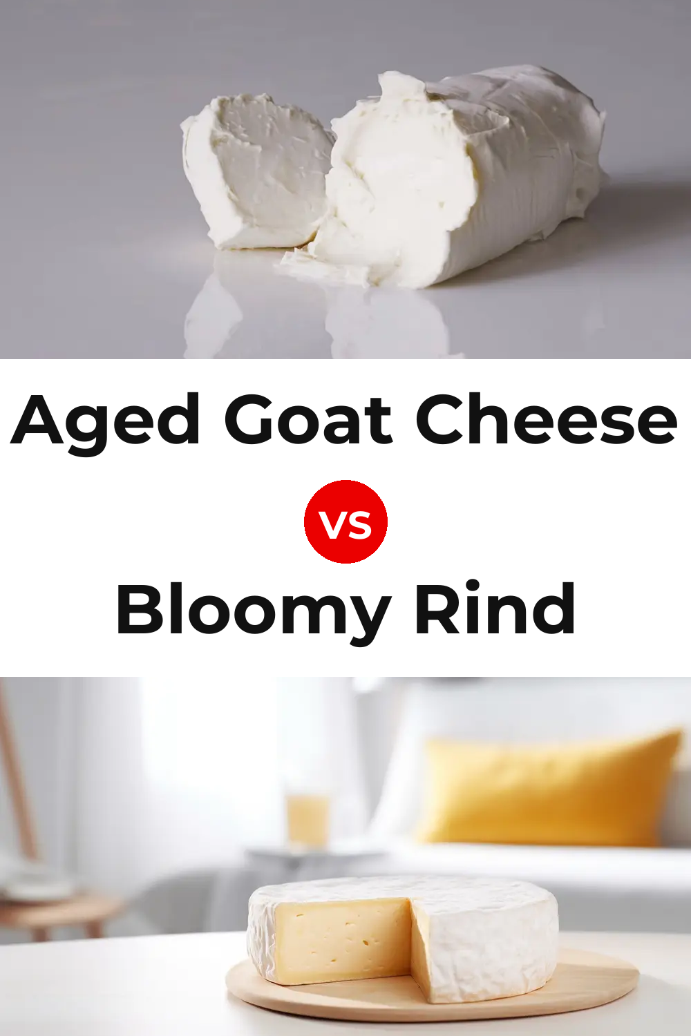 Aged Goat Cheese vs Bloomy Rind Cheese Pinterest comparison