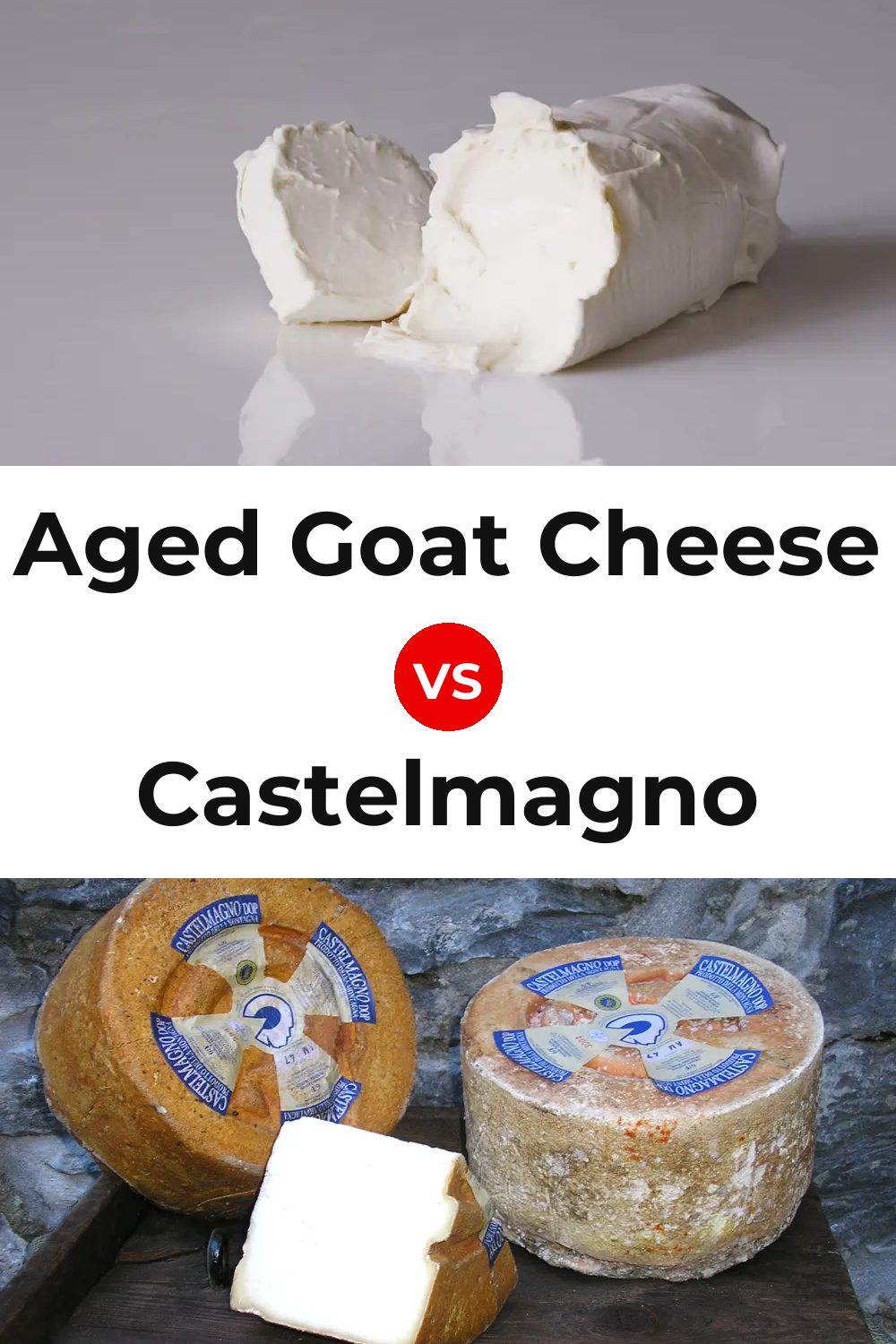Aged Goat Cheese vs Castelmagno Cheese Pinterest comparison