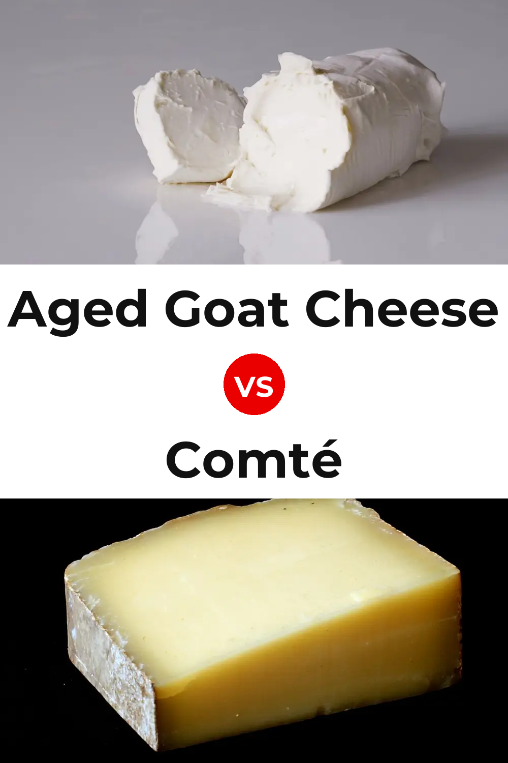 Aged Goat Cheese vs Comté Cheese Pinterest comparison