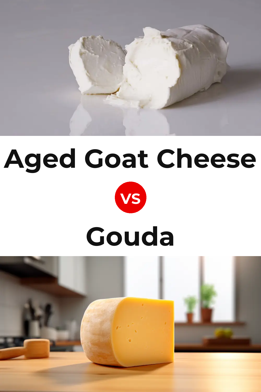 Aged Goat Cheese vs Gouda Cheese Pinterest comparison