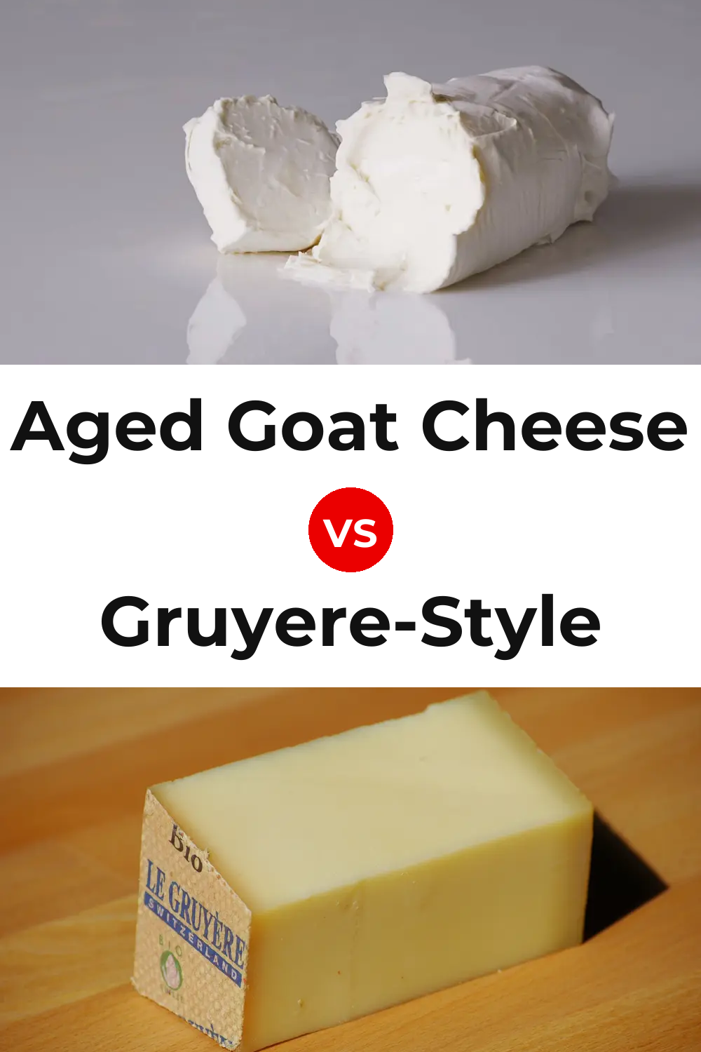 Aged Goat Cheese vs Gruyere-Style Cheese Pinterest comparison