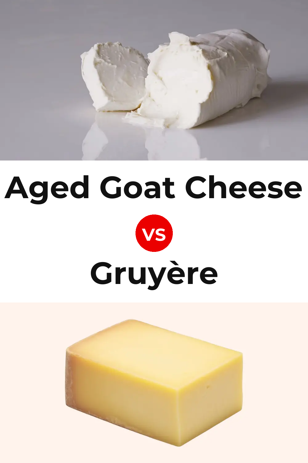 Aged Goat Cheese vs Gruyère Cheese Pinterest comparison