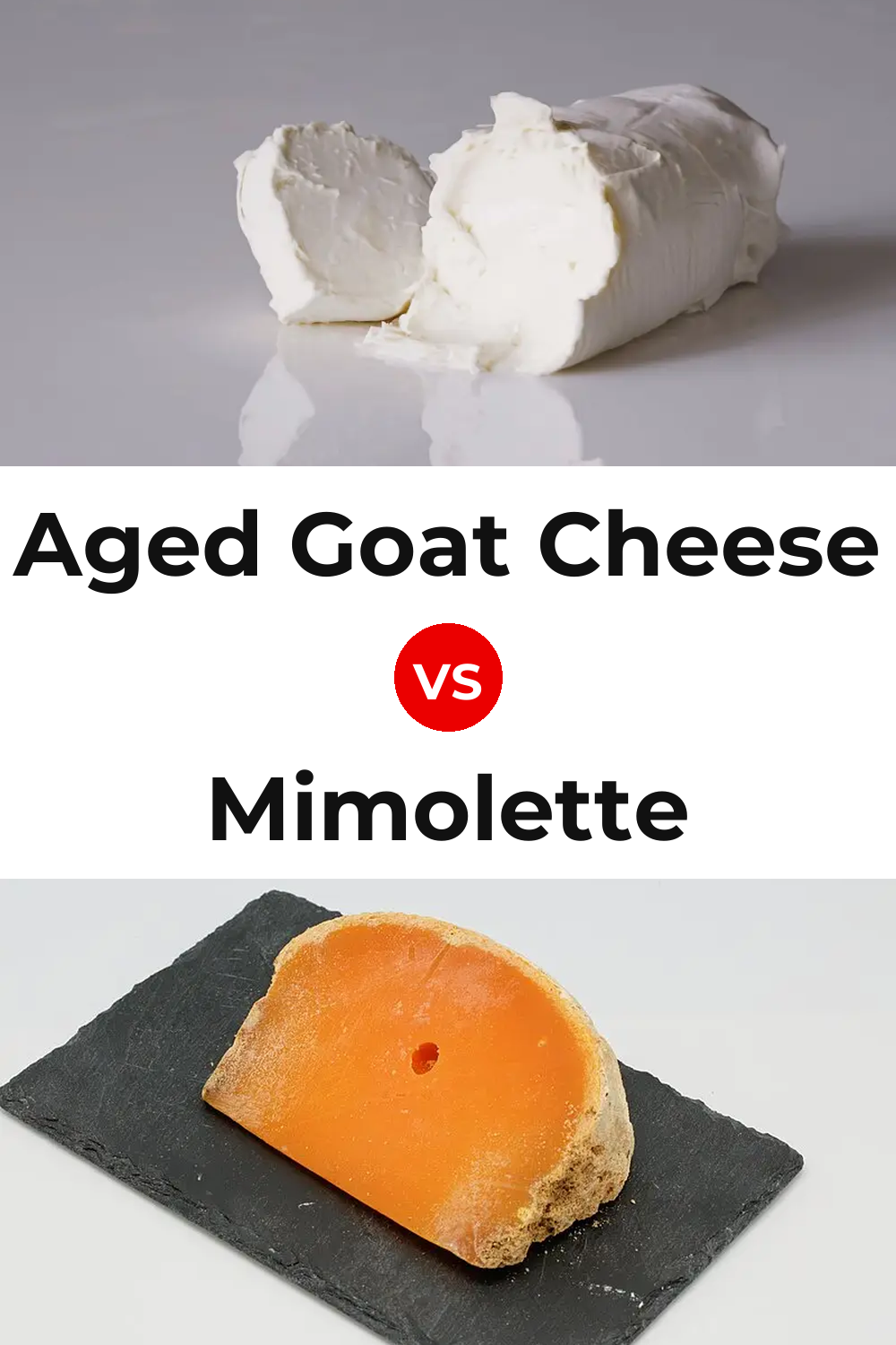 Aged Goat Cheese vs Mimolette Cheese Pinterest comparison