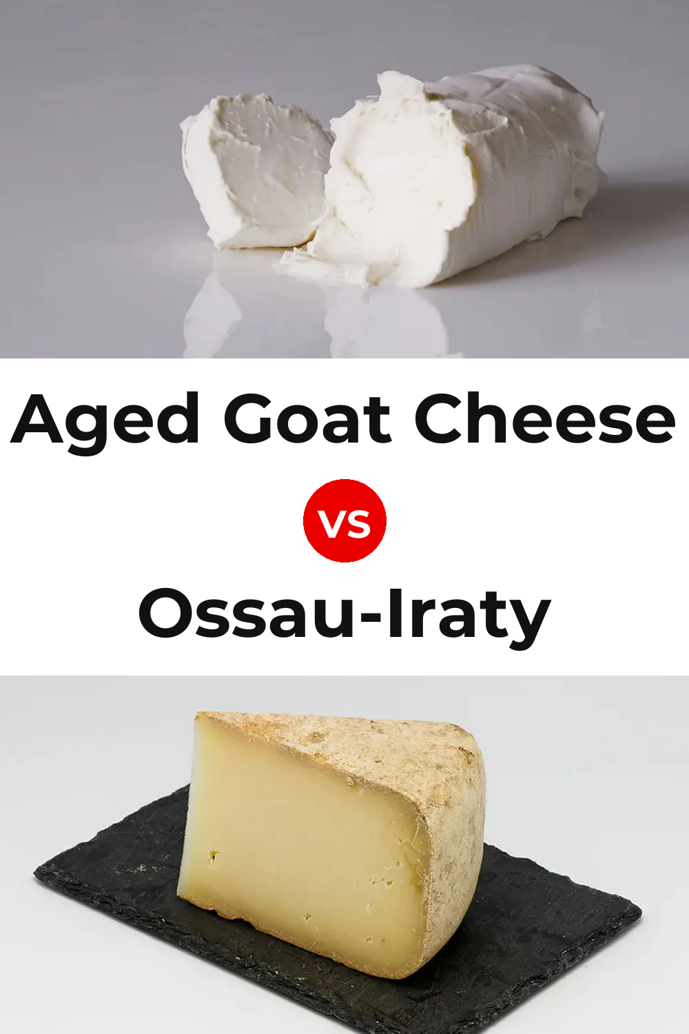 Aged Goat Cheese vs Ossau-Iraty Cheese Pinterest comparison